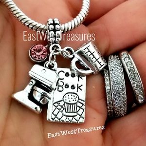Baking chef cook kitchen culinary gifts, charm bracelet